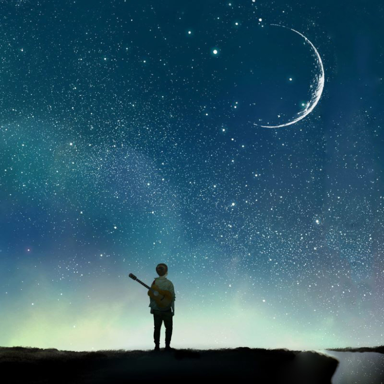 仰望夜空免抠素材免费下载 觅元素51yuansu Com