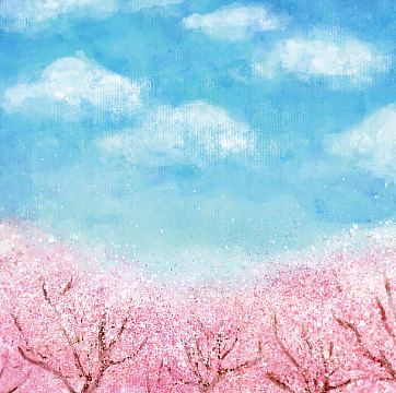 浪漫桃花园背景素材