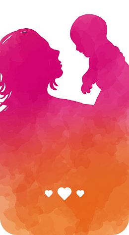 色调温暖的母亲节海报背景