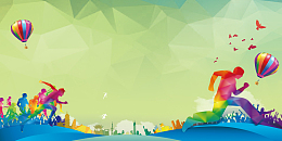 跑步健康海报背景