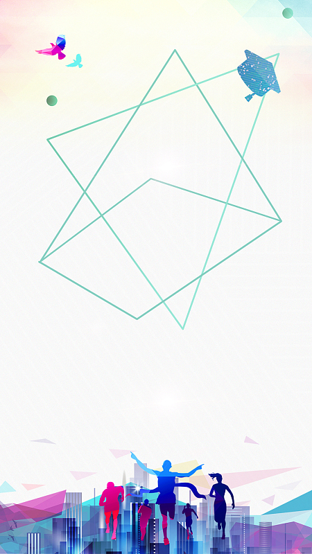 校园运动会蓝色背景