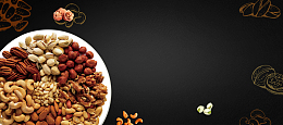 美食俯视大气简约文艺黑色banner