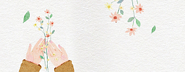 12月你好小清新手绘花朵棕色banner