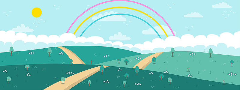 儿童节卡通绿色促销背景banner