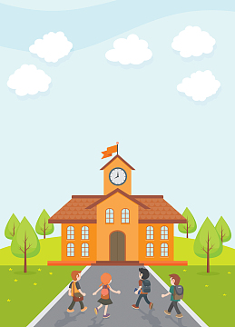 矢量开学上学返校教育背景