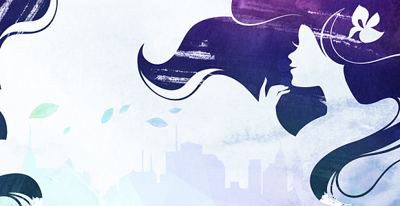 彩色时尚创意插画美发沙龙招生海报背景