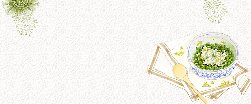 夏季养生绿豆汤手绘质感背景