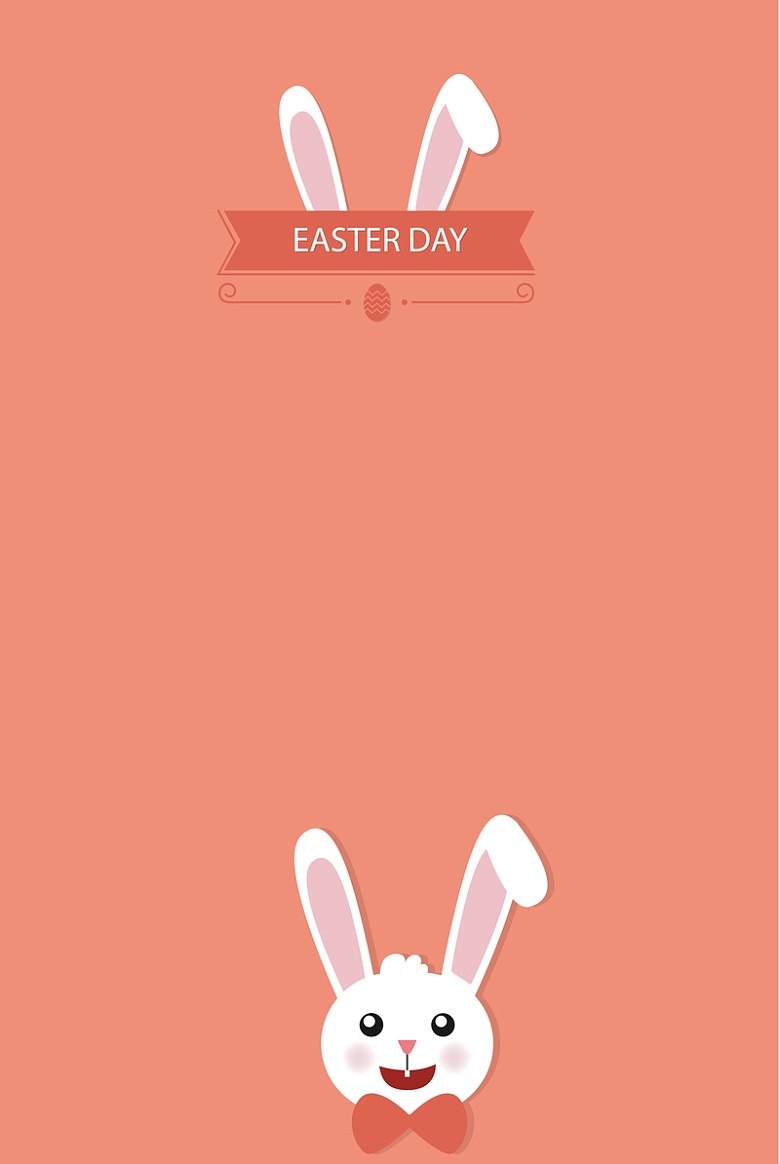 可爱复活节兔子海报背景素材