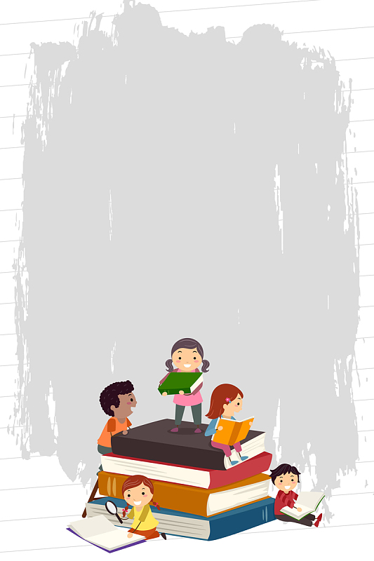 卡通儿童插画教育教学背景