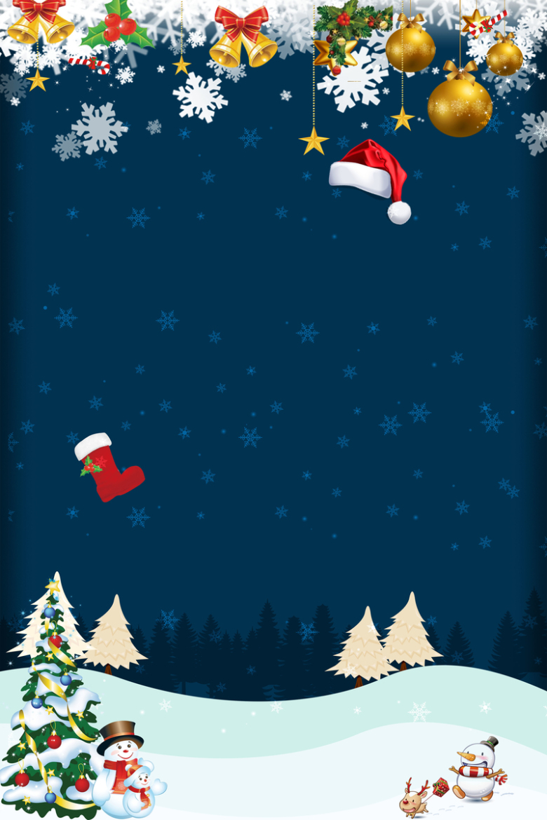 蓝色圣诞节海报背景素材