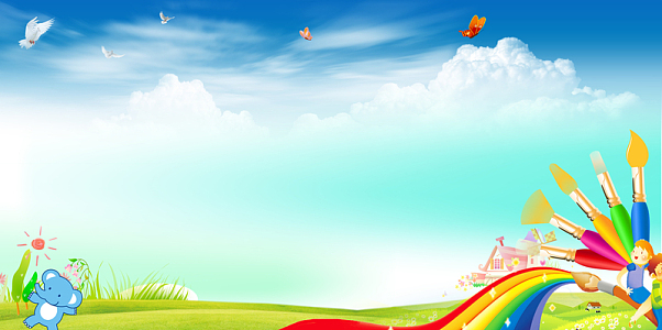 彩绘童年展板背景素材