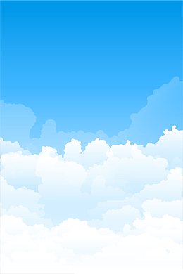 手绘蓝色天空素材背景