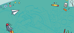 开学季卡通童趣手绘蓝色banner