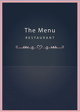 欧式小清新菜单字体扁平背景素材