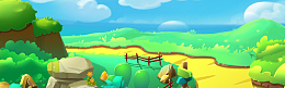 绿色卡通梦幻童话世界banner