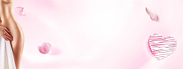 关爱女性健康花瓣粉色banner