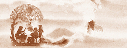 教师节文艺手绘沙画棕色banner