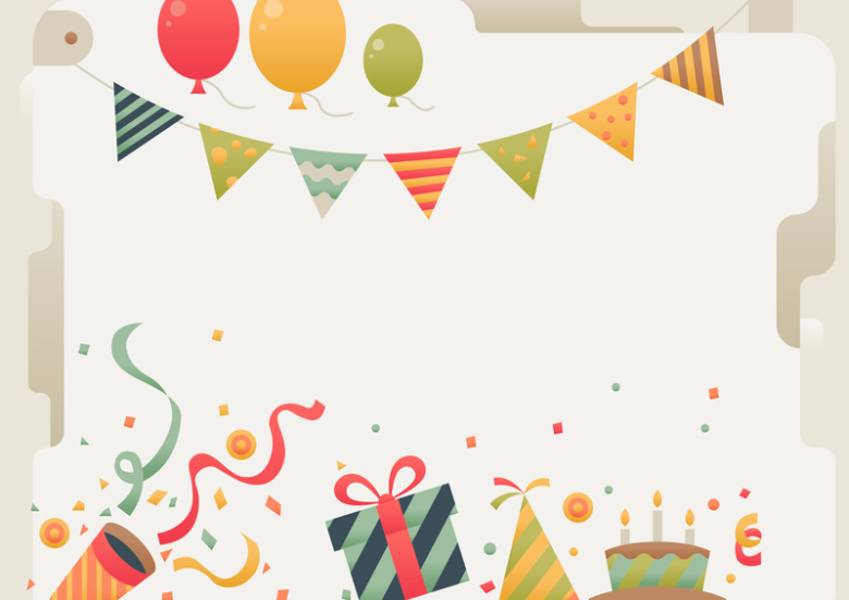 节日周年庆海报背景矢量素材