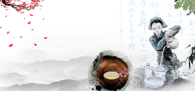 中国风水墨画背景(1920x900)png淘宝水墨中国风清明节海报背景(1920x