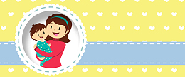 母婴卡通黄色海报背景banner