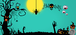 梦幻卡通万圣节banner