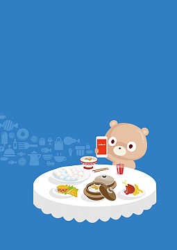 美食微信点餐海报背景模板