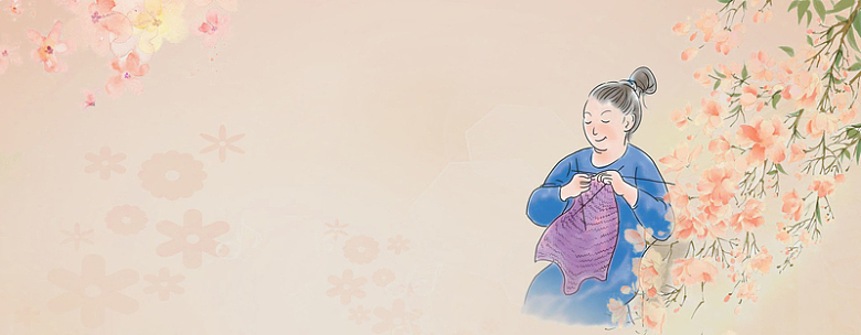 感恩母亲节慈母手中线banner