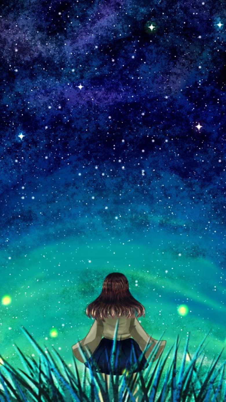 卡通星空h5背景素材