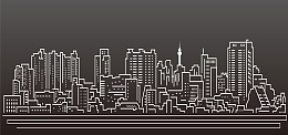手绘城市建筑剪影banner