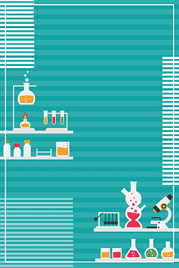 简约卡通科学实验背景图