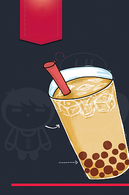 珍珠奶茶海报背景素材
