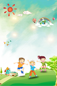 开学季海报展板背景素材