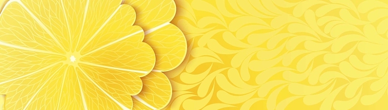 黄色果汁饮品banner