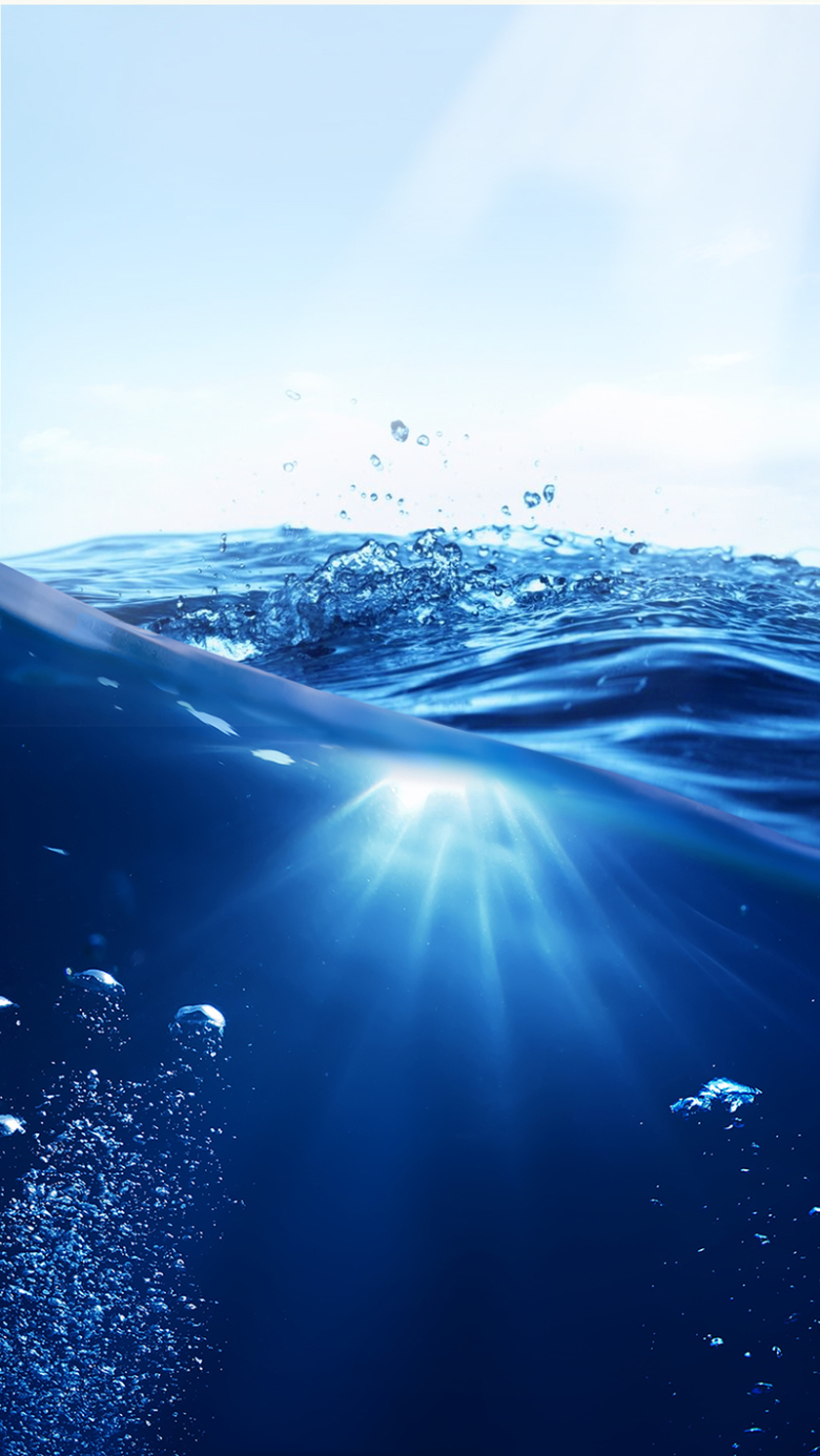 蓝色渐变水感护肤psd分层h5背景素材