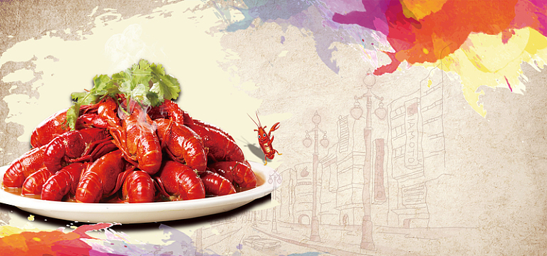 盱眙龙虾背景素材_盱眙龙虾背景图片下载_觅元素