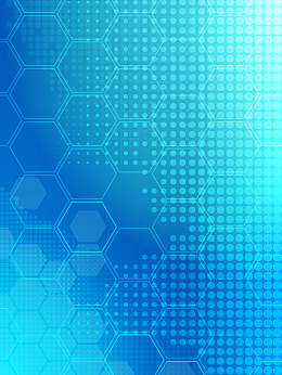 未来科技感蓝色蜂巢矢量背景