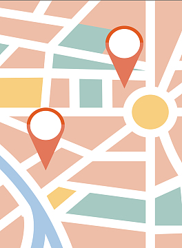 地图定位路线矢量背景素材