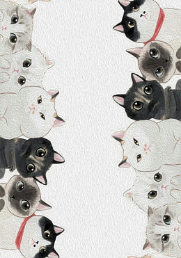 卡通猫咪手绘猫背景
