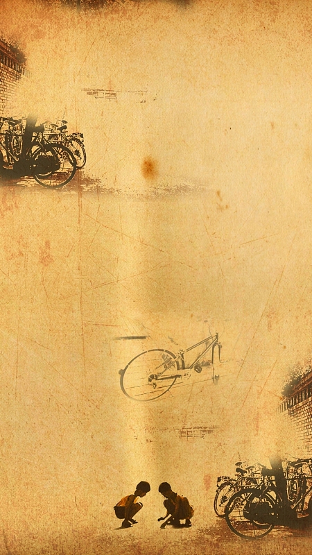 纹理黄色童年矢量H5背景素材