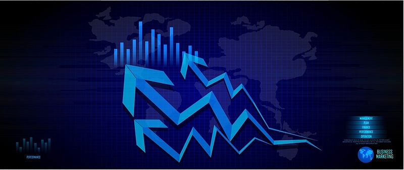 深蓝色指向标金融商业淘宝banner