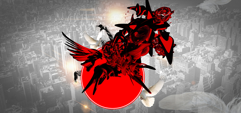 街舞广告黑白红质感狂欢大气海报背景