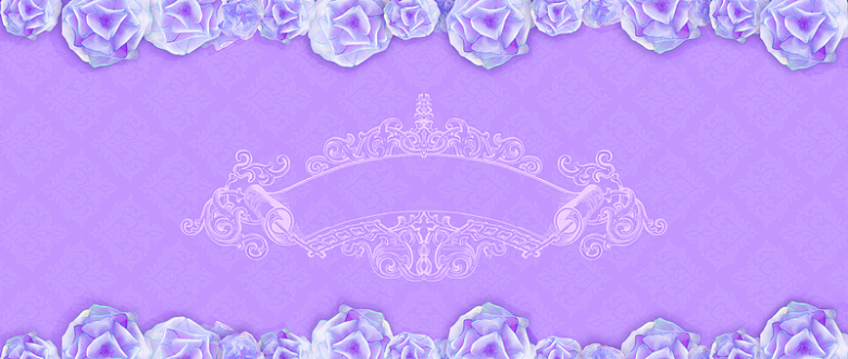 高档婚礼几何紫色banner背景