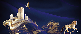 大气地产黑金质感banner