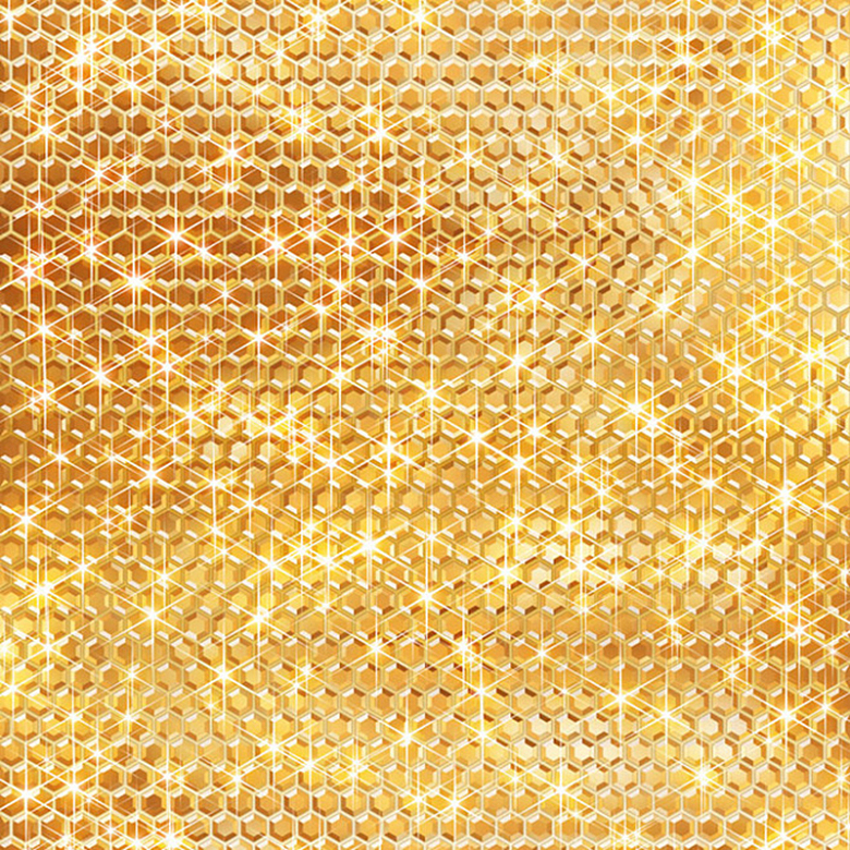 金色蜂巢底纹背景