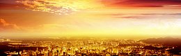 简约大气金色建筑海报背景