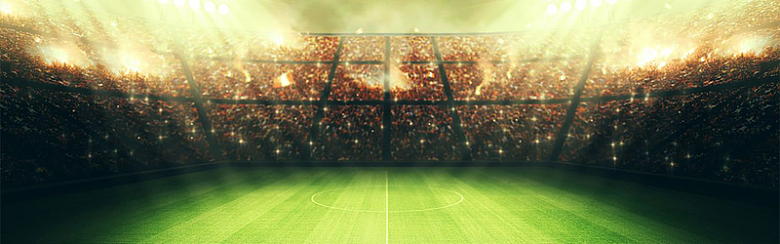 世界杯主题海报绿荫球场背景