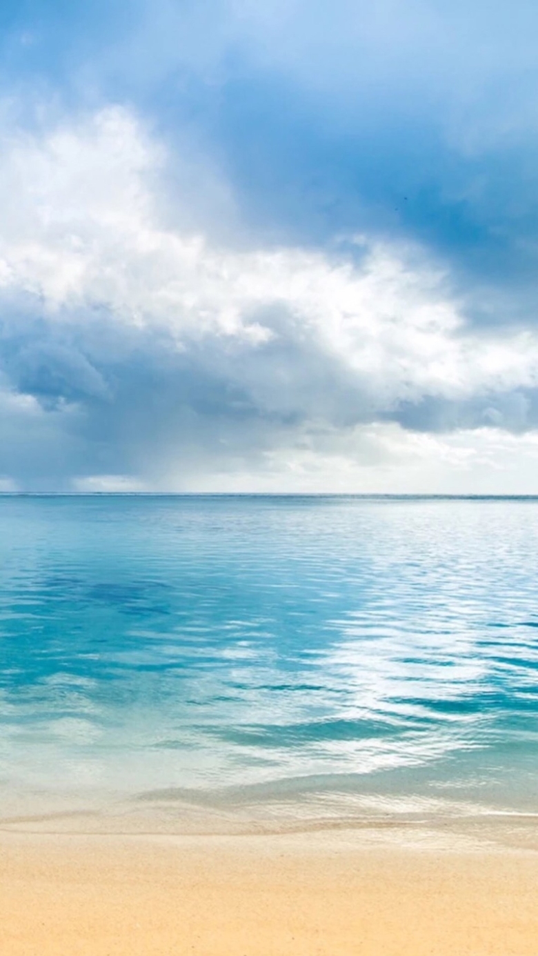 清凉海滩风景h5背景