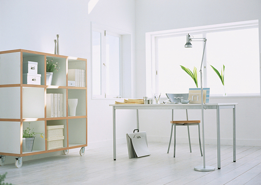 休闲书柜家居海报背景素材