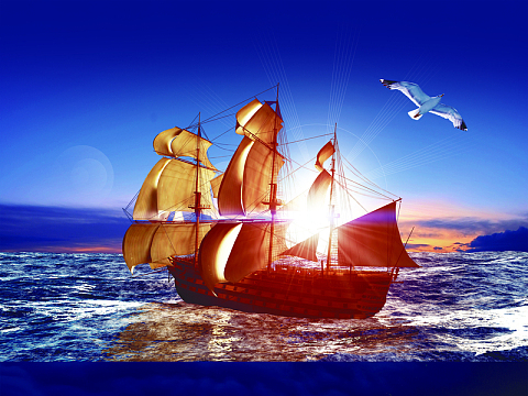 海报背景psdjpg企业文化帆船背景素材jpg天空海洋船只背景bannerjpg