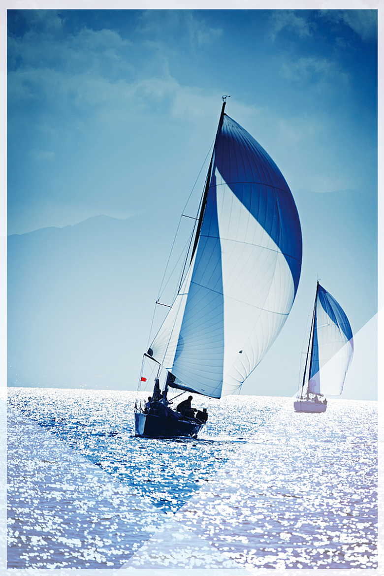 创意励志乘风破浪企业文化海报背景素材